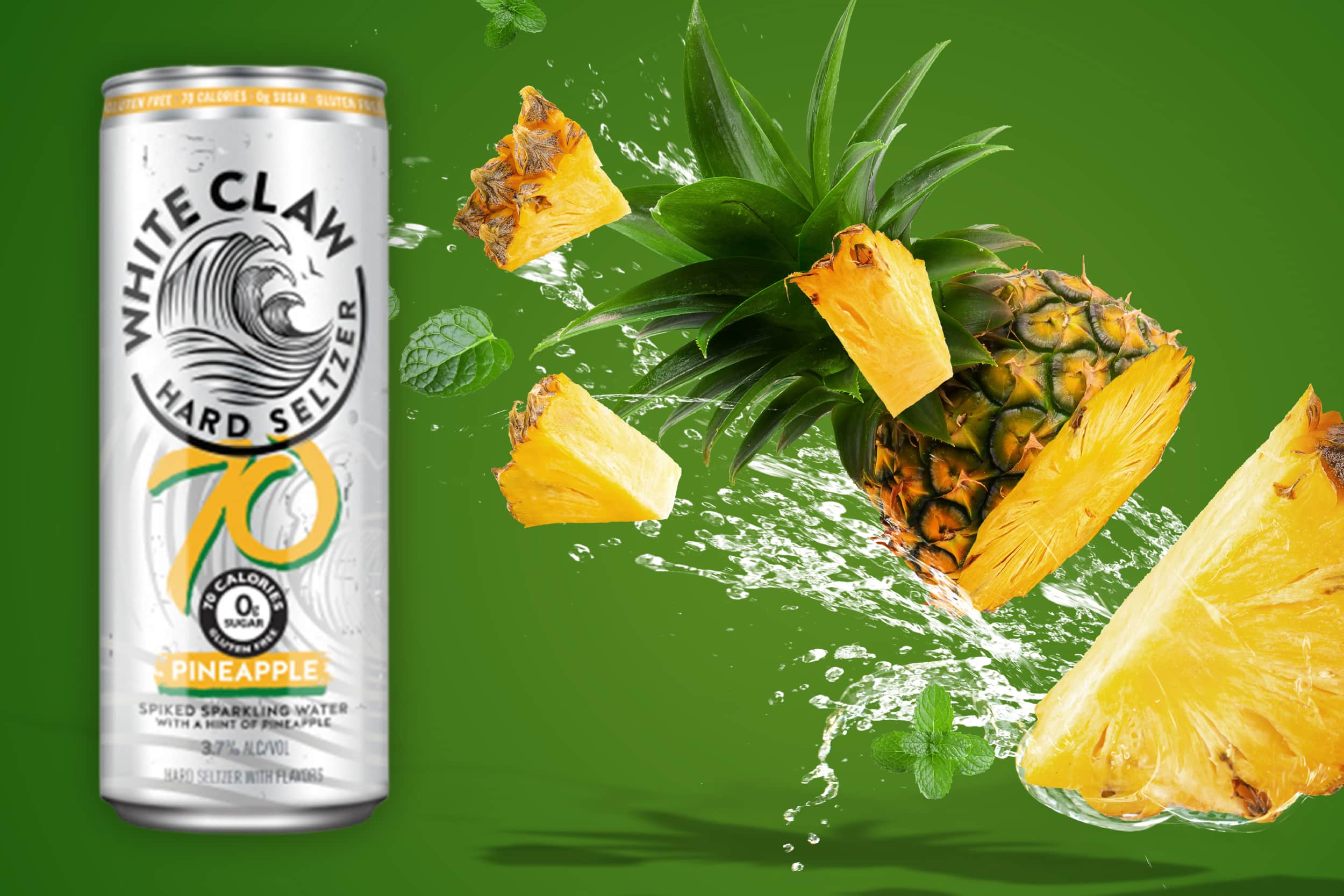 White Claw Pineapple Hard Seltzer 70 Review Seltzer Nation