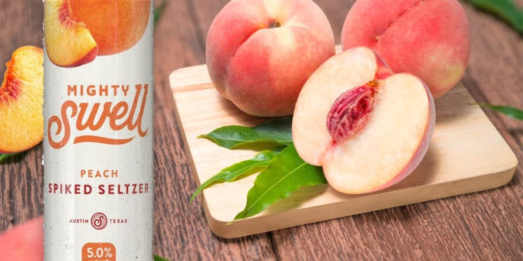 Mighty Swell Peach Spiked Seltzer