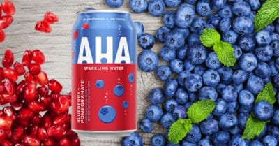 Aha Blueberry + Pomegranate Sparkling Water