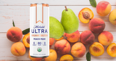 Michelob Ultra Peach Pear Organic Hard Seltzer