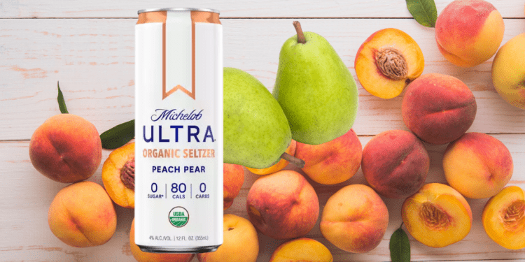 Michelob Ultra Peach Pear Organic Hard Seltzer