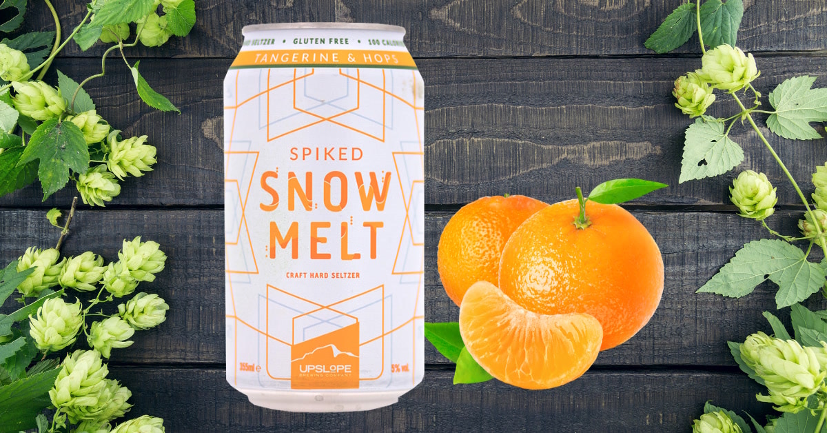 Spiked Snowmelt Tangerine & Hops Hard Seltzer Review Seltzer Nation