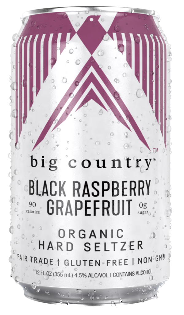 Big Country Black Raspberry Grapefruit Organic Hard Seltzer