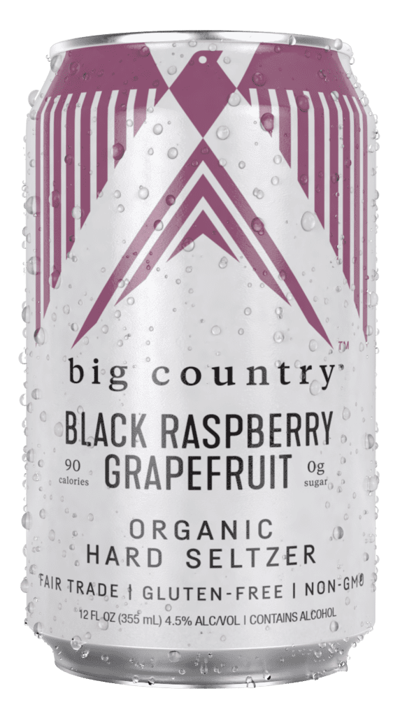 Big Country Black Raspberry Grapefruit Organic Hard Seltzer