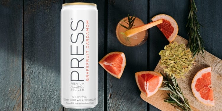 Press Grapefruit Cardamom Hard Seltzer