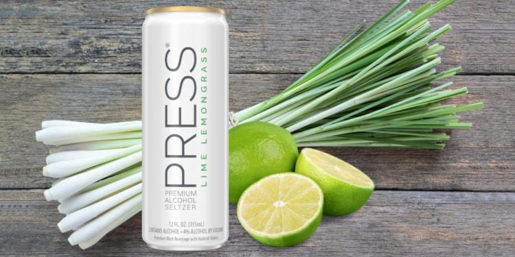 Press Lime Lemongrass Hard Seltzer