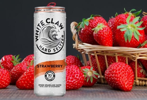 White Claw Strawberry Hard Seltzer