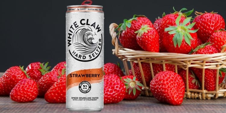 White Claw Strawberry Hard Seltzer