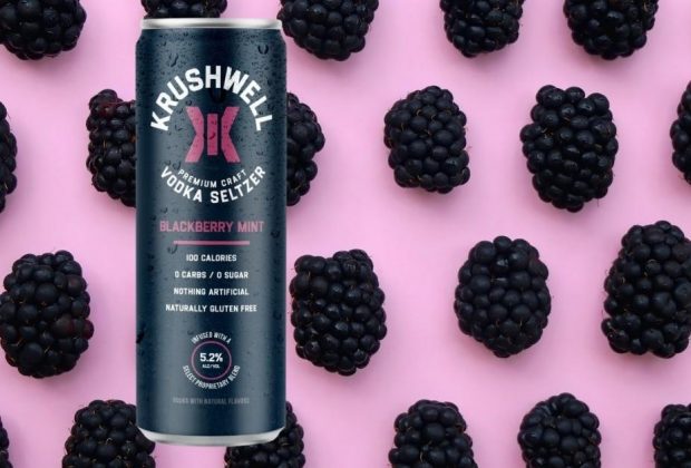 Krushwell Vodka Seltzer Blackberry Mint