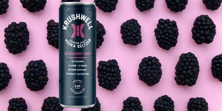 Krushwell Vodka Seltzer Blackberry Mint