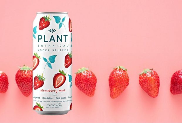 Plant Botanical Vodka Seltzers Strawberry Mist