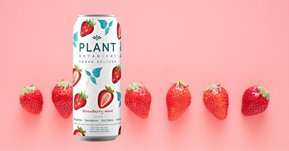 Plant Botanical Vodka Seltzers Strawberry Mist