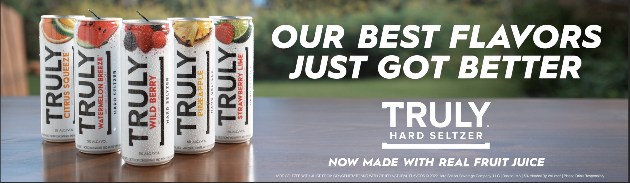 Truly Hard Seltzer with Real Fruit Juice