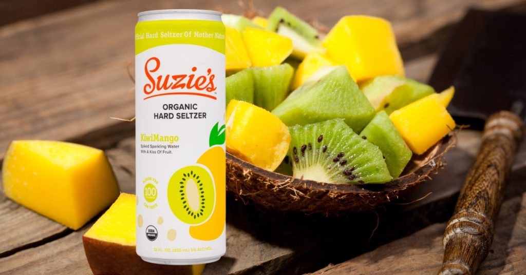 Suzie’s Organic Hard Seltzer Kiwi Mango Featured