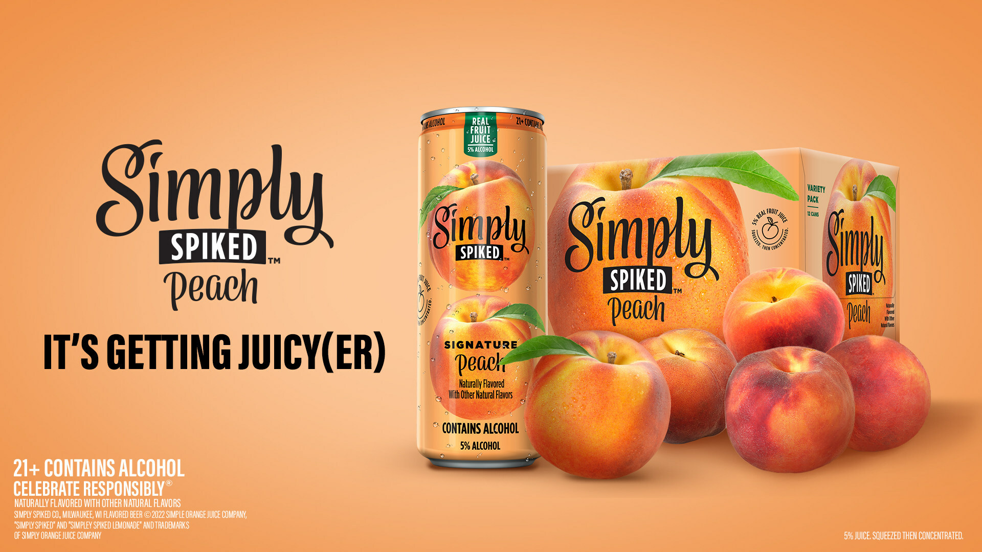 Simply spiked peach