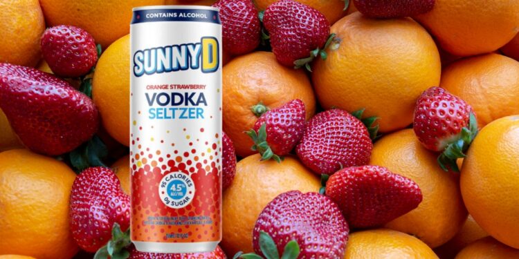 SunnyD Vodka Seltzer Orange Strawberry